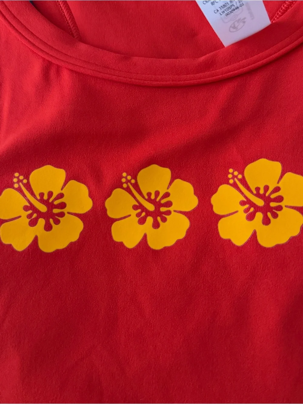 lululemon athletica Hawaii Red Tank with Yellow Hibiscus